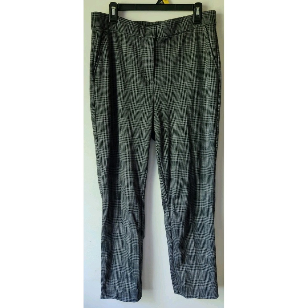 Banana‎ Republic Women's Houndstooth Check Patter Black/Gray Dress Pants Size 12